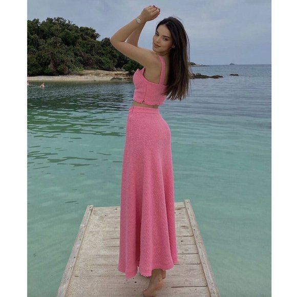 BLOGGER'S FAVE! Zara 2 Piece Set A-Line Skirt And Bustier Pink NWT - Picture 17 of 17